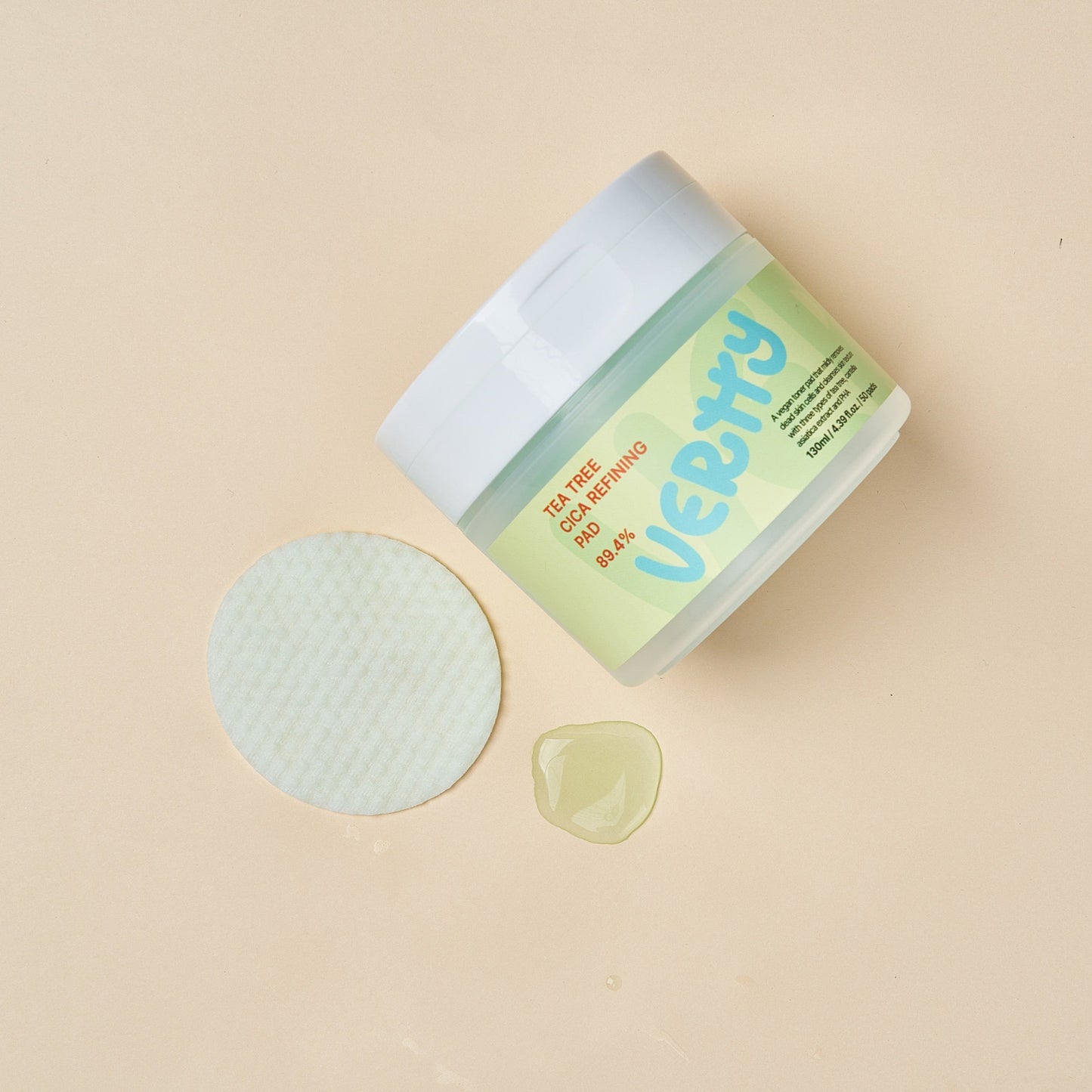 VERTTY Tea Tree Cica Refining Pad (130ml/ 50pads) - K Beauty On